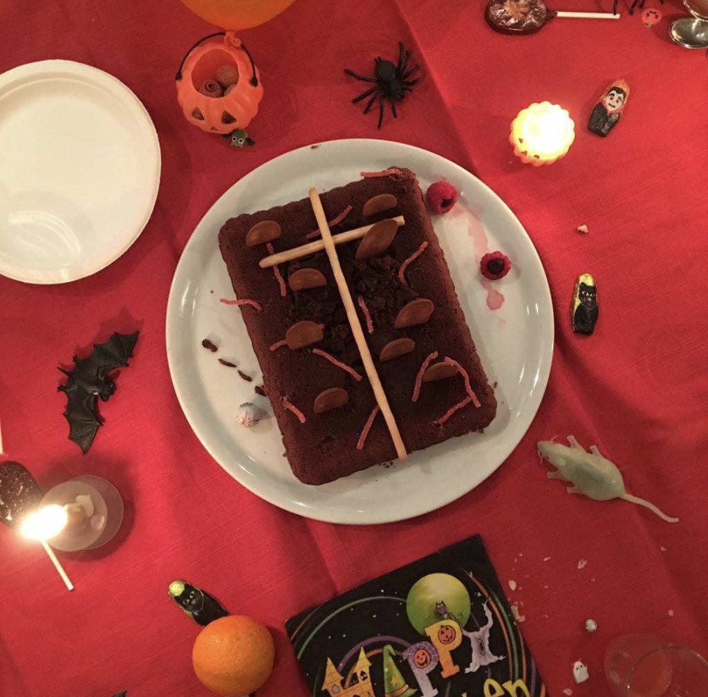 gâteau au chocolat cimetière