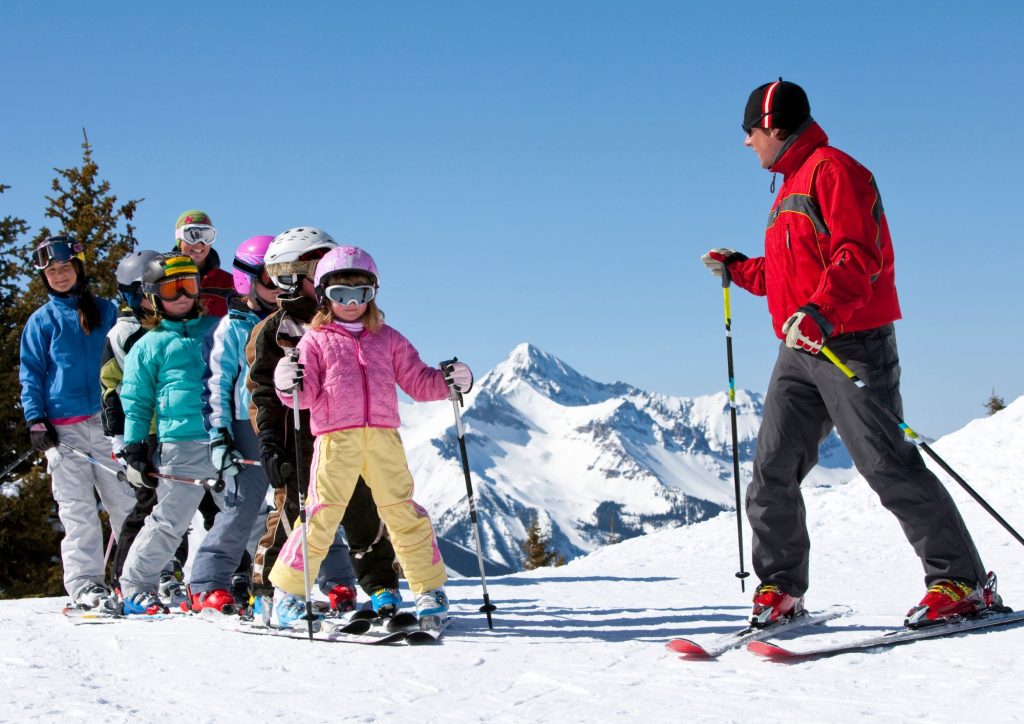 cours collectif de ski pour enfants