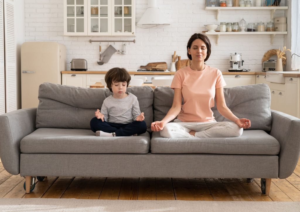 méditation en famille